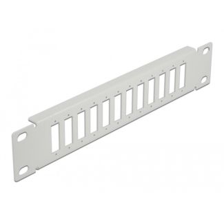 DeLOCK 10″ Fiber Optic Patch Panel 12 Port for SC Duplex / LC Quad 1U grey