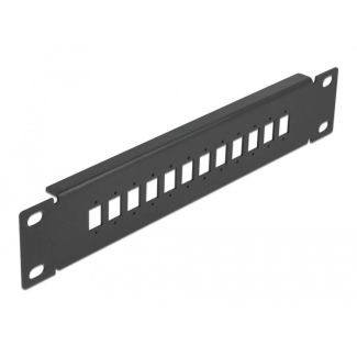 DeLOCK 10″ Fiber Optic Patch Panel 12 Port for SC Simplex / LC Duplex 1U black