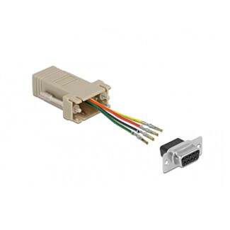 DeLOCK D-Sub 9 pin femmina per RJ11/RJ14 6P/4C femmina