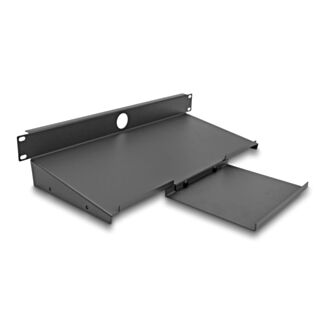 DeLOCK Ripiano per tastiera e mouse da 19″ 1U grigio scuro