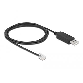 DeLOCK 66736 adattatore per inversione del genere dei cavi RJ-12 USB 2.0 Type-A Nero