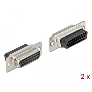 DeLOCK D-Sub 26 pin a crimpare femmina, metallo, 2 pezzi