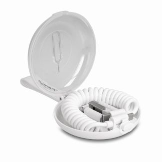 DeLOCK 5 in 1 USB Data and Charging Cable and Adapter Set PD 3.0 60 W white