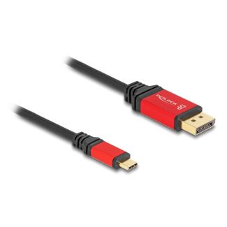 DeLOCK USB Type-C zu DisplayPort Kabel (DP Alt Mode) 8K 30 Hz mit HDR Funktion 3 m rot