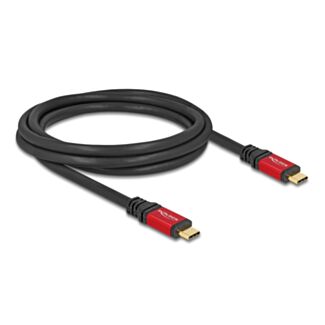 DeLOCK Cavo USB 2.0 USB Type-C maschio per maschio PD 3.1 240 W E-Marker 2 m metallo rosso