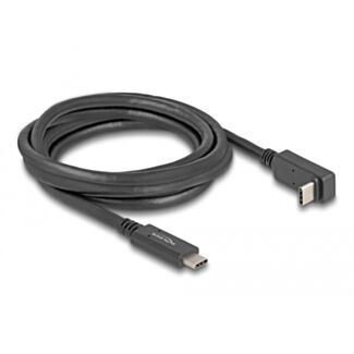 DeLOCK Cavo USB 5 Gbps da USB Type-C maschio a USB Type-C maschio con angolazione alto / basso da 2 m 4K PD 60 W con E-Marcatore