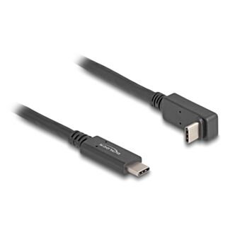 DeLOCK Cavo USB 10 Gbps da USB Type-C maschio a USB Type-C maschio con angolazione alto / basso da 1 m 4K PD 60 W con E-Marcatore