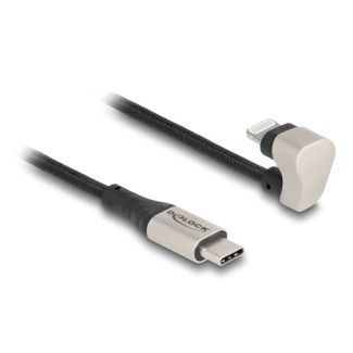 DeLOCK Data and charging cable USB Type-C™ to Lightning™ for iPhone™ and iPad™ 180° angled 2 m MFi