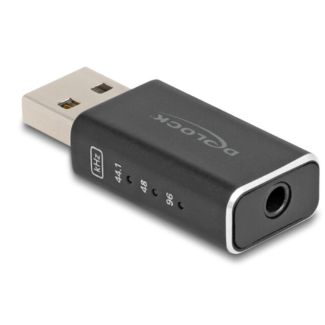 DeLOCK 68001 cable gender changer USB 2.0 Type-A 3.5 mm 4 pin Black