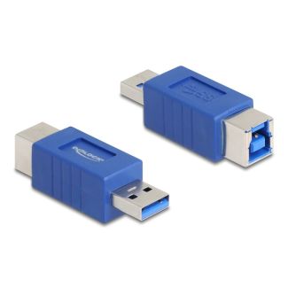 DeLOCK 67217 cable gender changer USB Type-A USB Type-B Blue
