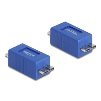 DeLOCK 67216 adattatore per inversione del genere dei cavi Type Micro-B Blu