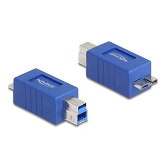DeLOCK 67215 adattatore per inversione del genere dei cavi USB Type-B USB Micro-B Blu