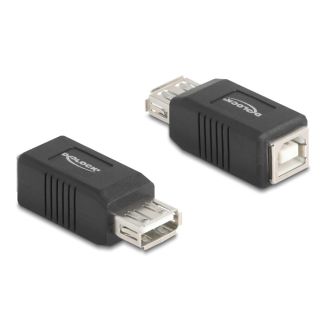 DeLOCK 67203 cable gender changer USB Type-A USB Type-B Black