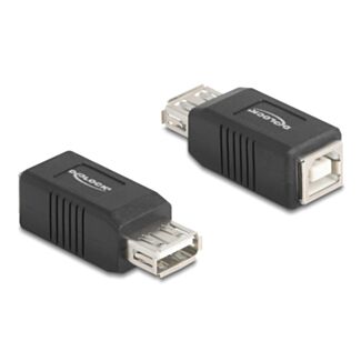 DeLOCK 67203 adattatore per inversione del genere dei cavi USB Type-A USB di tipo B Nero