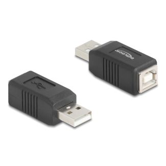 DeLOCK 67202 cable gender changer USB Type-A USB Type-B Black