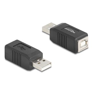 DeLOCK 67202 adattatore per inversione del genere dei cavi USB Type-A USB di tipo B Nero