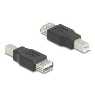 DeLOCK 67199 cable gender changer USB Type-B USB Type-A Black