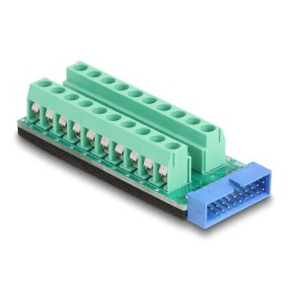 DeLOCK USB Pin header male to Terminal Block Adapter 20 pin