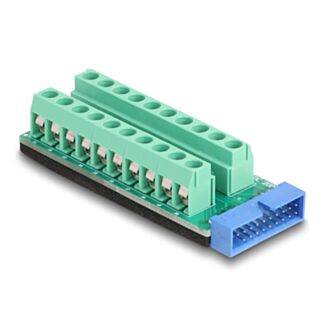 DeLOCK USB connettore maschio - Adattatore per morsettiera 20 pin
