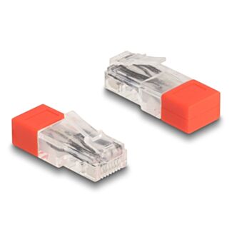 DeLOCK RJ45 maschio con resistenza di terminazione 120 Ohm rosso
