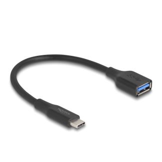 DeLOCK Adattatore USB 10 Gbps da USB Type-C maschio a Tipo-A femmina da19,5 cm 60 W QC 3.0 nero