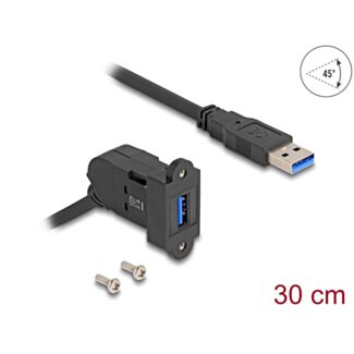 DeLOCK 67153 adattatore per inversione del genere dei cavi USB-A Nero