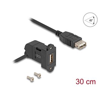 DeLOCK 67152 adattatore per inversione del genere dei cavi USB-A Nero
