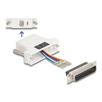 DeLOCK 67093 adattatore per inversione del genere dei cavi D-Sub 25 RJ12 Nero