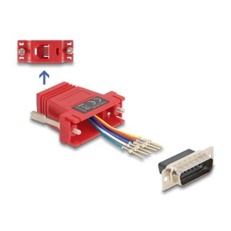 DeLOCK 67084 cable gender changer D-Sub 15 Red