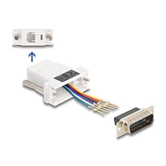 DeLOCK 67083 adattatore per inversione del genere dei cavi D-Sub 15 RJ12 Bianco