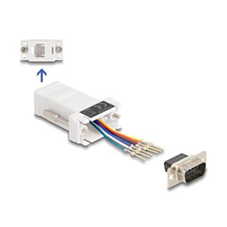 DeLOCK 67073 adattatore per inversione del genere dei cavi D-Sub 9 RJ12 Bianco
