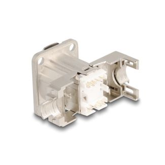 DeLOCK D-Type RJ45 built-in connector with LSA connection Cat.6A STP metal
