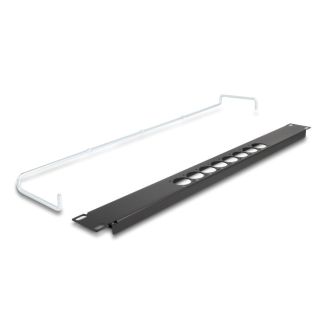 DeLOCK 19″ D-Type Patch Panel with strain relief central 8 port 1U black