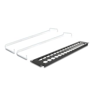 DeLOCK Pannello patch Tipo-D da 19″ con pressocavo a 32 porte 2U nero