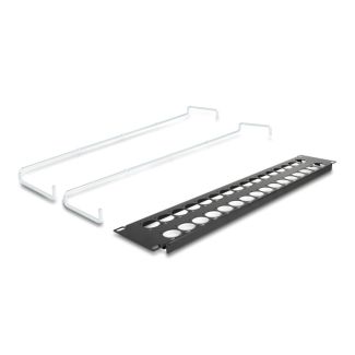 DeLOCK 19″ D-Type Patch Panel with strain reliefs 32 port 2U black
