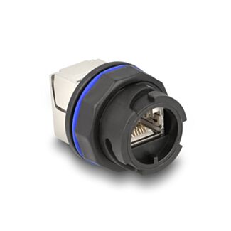 DeLOCK Connettore RJ45 Cat.6A integrato con connessione LSA nero