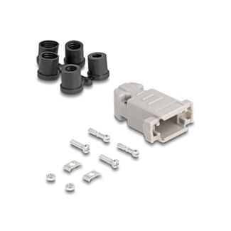 DeLOCK Alloggiamento D-Sub per 9 pin maschio / femmina con guarnizioni in gomma