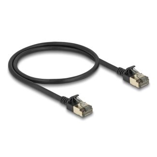 DeLOCK Cavo di rete RJ45 Cat.8.1 F/FTP Slim Pro 0,5 m nero