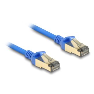 DeLOCK Cavo di rete RJ45 Cat.8.1 F/FTP sottile da 0,3 m blu