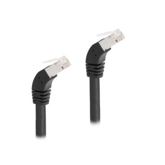 DeLOCK Cavo di rete RJ45 Cat.6A S/FTP da 45° angolato verso il basso 3 m nero