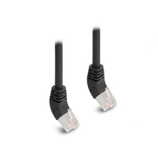 DeLOCK RJ45 Network Cable Cat.6A S/FTP 45° downwards angled 0.25 m black