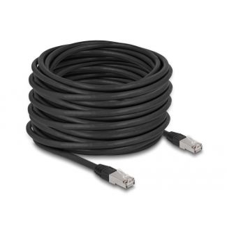 DeLOCK Cavo di rete RJ45 Cat.6A S/FTP PE Outdoor da 20 m nero