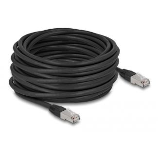 DeLOCK Cavo di rete RJ45 Cat.6A S/FTP PE Outdoor da 15 m nero