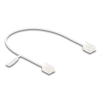 DeLOCK RJ45 Network Cable Cat.6 UTP Ultra Slim 0.3 m white with short plugs