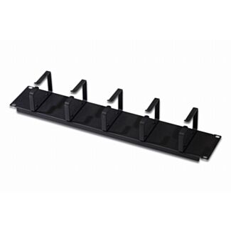 Digitus 2U cable management panel 5x cable rings 85x60 mm, color black (RAL 9005)