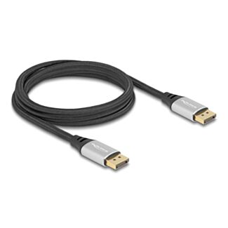 DeLOCK Cavo DisplayPort 16K 60 Hz 2 m argento metallo