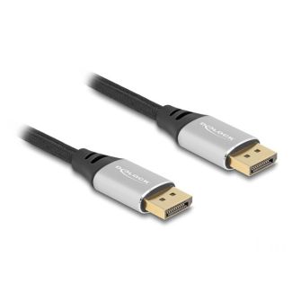DeLOCK DisplayPort Cable 16K 60 Hz 1 m silver metal