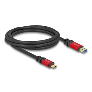 DeLOCK Cavo USB 10 Gbps USB Tipo-A maschio per USB Type-C maschio 2 m metallo rosso