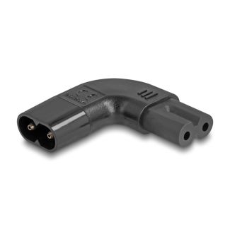 DeLOCK Power Adapter IEC 60320 - C8 to C7, male / female, 2.5 A, 90° left / right angled