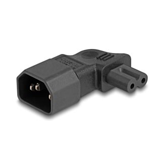 DeLOCK Adattatore di alimentazione IEC 60320 - da C14 a C7, maschio / femmina, 2,5 A, angolato a 90°